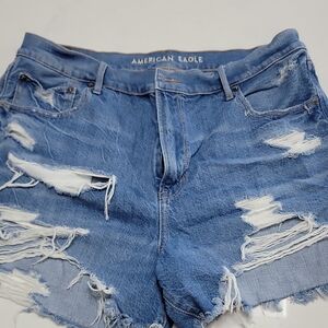 American Eagle Outfitters Ripped Blue Jean Shorts